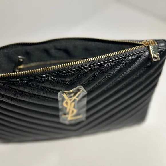 Black YSL Monogram Small Pouch - Picture 8 of 11